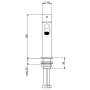 Cмеситель для умывальника Treemme 40 mm, высота 107 мм, оружейный металл
