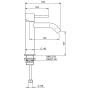 Cмеситель для умывальника Treemme 40 mm, высота 107 мм, бронза брашированная