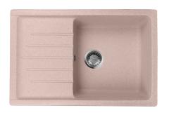 Мойка кухонная AquaGranitEx М-27 745х490 мм, розовая, мраморный композит
