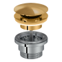 Донный клапан для раковины универсальный Treemme, золото брашированное (oro spazzolato)