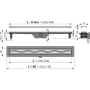 Душевой канал с решеткой Alcadrain APZ8 Simple 550M, нержавеющая сталь