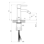 Смеситель для биде Ravak Espirit, высота 69 мм, хром
