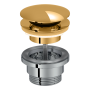 Донный клапан для раковины универсальный Treemme, золото 24 карата (oro lusido)