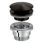 Донный клапан для раковины универсальный Treemme, черный хром брашированный (nero cromo spazzolato)