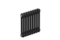 Трубчатый радиатор Rifar Tubog 2037, 6 секций, 2-колончатый, черный (антрацит), DV1