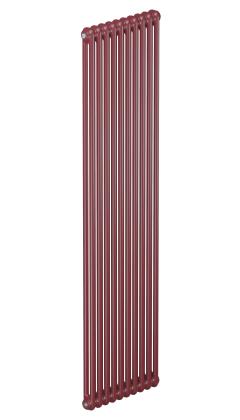 Трубчатый радиатор Rifar Tubog 2180, 10 секций, 2-колончатый, красно-коричневый (бордо), D1