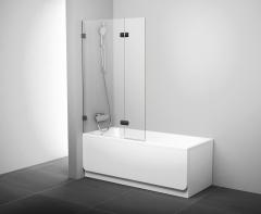 Шторка для ванны поворотная Ravak Chrome BVS2 100L, хром, стекло прозрачное