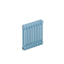 Трубчатый радиатор Rifar Tubog 2037, 6 секций, 2-колончатый, пастельно-синий (сапфир), DV1