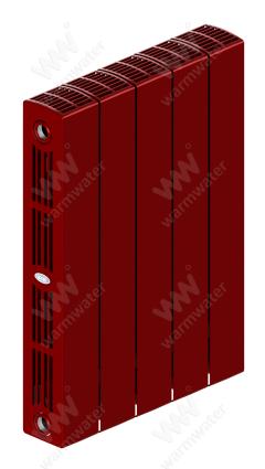 Радиатор биметаллический Rifar SUPReMO Ventil 500x5 секций, №89VR, красный (бордо)