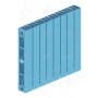 Радиатор биметаллический Rifar SUPReMO Ventil 500x8 секций, №89VR, синий (сапфир)