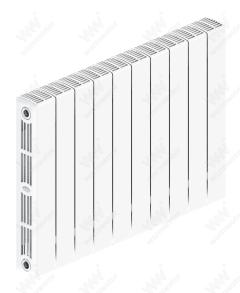 Радиатор биметаллический Rifar SUPReMO Ventil 500x10 секций, №89VR, белый