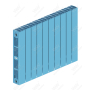 Радиатор биметаллический Rifar SUPReMO Ventil 500x10 секций, №89VR, синий (сапфир)