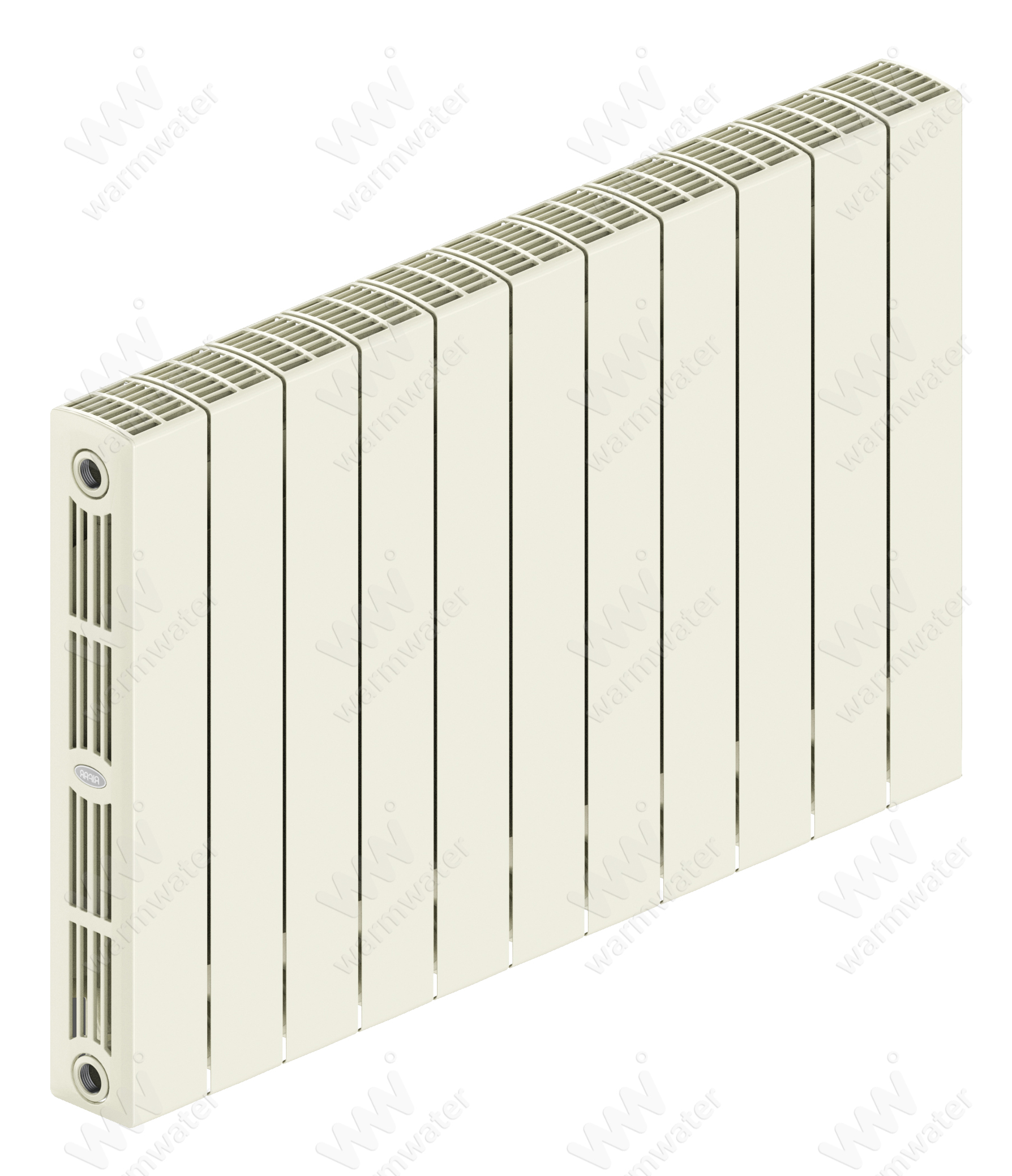 Радиатор биметаллический Rifar SUPReMO Ventil 500x11 секций, №89VR, жемчужно-белый (айвори)