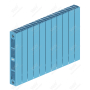 Радиатор биметаллический Rifar SUPReMO Ventil 500x11 секций, №89VR, синий (сапфир)