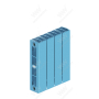 Радиатор биметаллический Rifar SUPReMO Ventil 350x4 секции, №69VL, синий (сапфир)