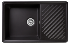 Мойка кухонная GranFest Line GF-ZL-52 753х477 мм, черный, кварцевый композит