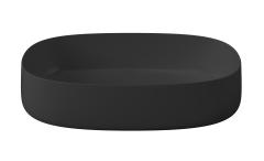 Раковина накладная ArtCeram Сognac Saniglaze 550х350 мм, черный матовый (nero opaco)