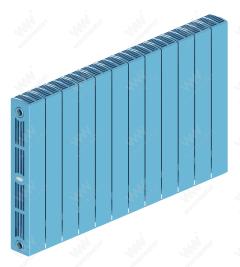 Радиатор биметаллический Rifar SUPReMO Ventil 500x12 секций, №89VR, синий (сапфир)