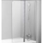 Шторка для ванны распашная Ravak 10° 10CVS2 100L, белый, стекло прозрачное