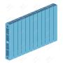 Радиатор биметаллический Rifar SUPReMO Ventil 500x23 секции, №89VR, синий (сапфир)