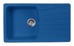Мойка кухонная AquaGranitEx М-12 840х490 мм, синяя, мраморный композит