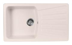 Мойка кухонная AquaGranitEx М-12 840х490 мм, светло-розовая, мраморный композит