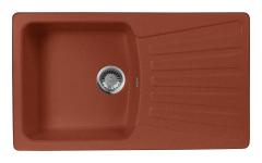 Мойка кухонная AquaGranitEx М-12 840х490 мм, красный марс, мраморный композит