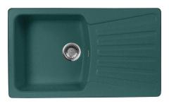 Мойка кухонная AquaGranitEx М-12 840х490 мм, зеленая, мраморный композит