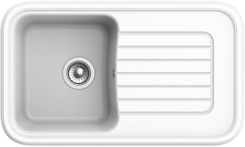 Мойка кухонная Ewigstein Antik 60F 850х505 мм, иней, кварцевый композит
