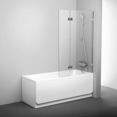Шторка для ванны поворотная Ravak Chrome BVS2 100R, хром, стекло прозрачное