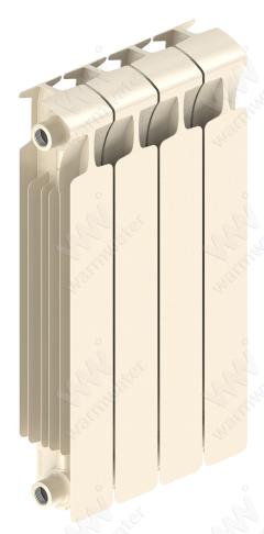 Радиатор биметаллический Rifar Monolit 500x4 секции, жемчужно-белый (айвори)