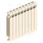 Радиатор биметаллический Rifar Monolit 500x9 секций, жемчужно-белый (айвори)