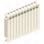 Радиатор биметаллический Rifar Monolit 500x11 секций, жемчужно-белый (айвори)