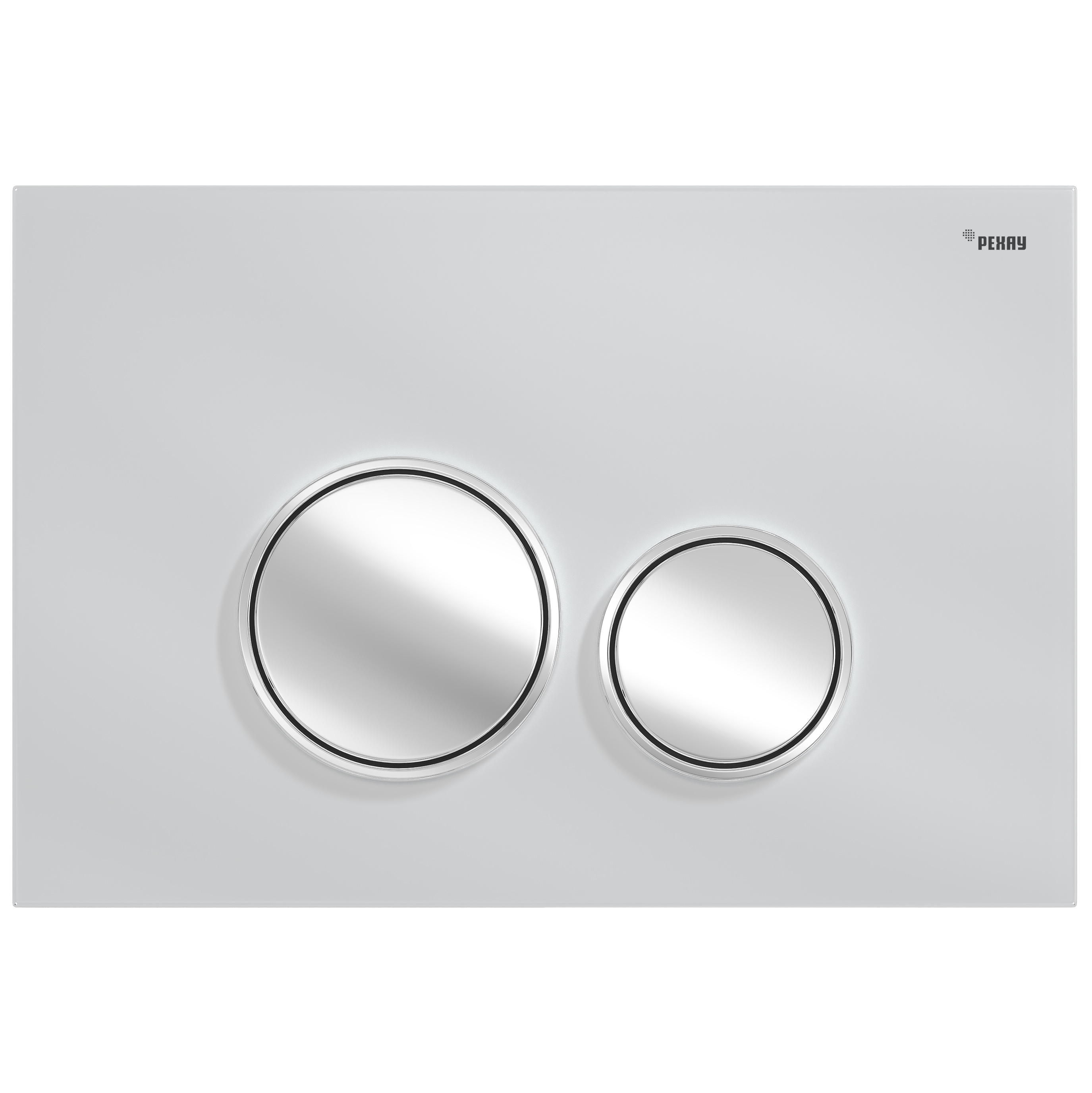 Клавиша смыва для инсталляции РЕХАУ NOVA ORB GLASS 19102901001, белый глянцевый, кнопка: хром глянцевый