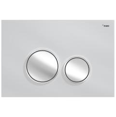 Клавиша смыва для инсталляции РЕХАУ NOVA ORB GLASS 19102901001, белый глянцевый, кнопка: хром глянцевый