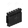 Радиатор биметаллический Rifar Monolit Ventil 350x6 секций, №69VL, черный (антрацит)