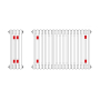 Трубчатый радиатор Rifar Tubog 3240, 19 секций, 3-колончатый, красно-коричневый (бордо), DV1