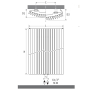 Дизайн-радиатор Jaga Iguano Arco 1800х290 мм, RAL Jaga, подключение нижнее центральное